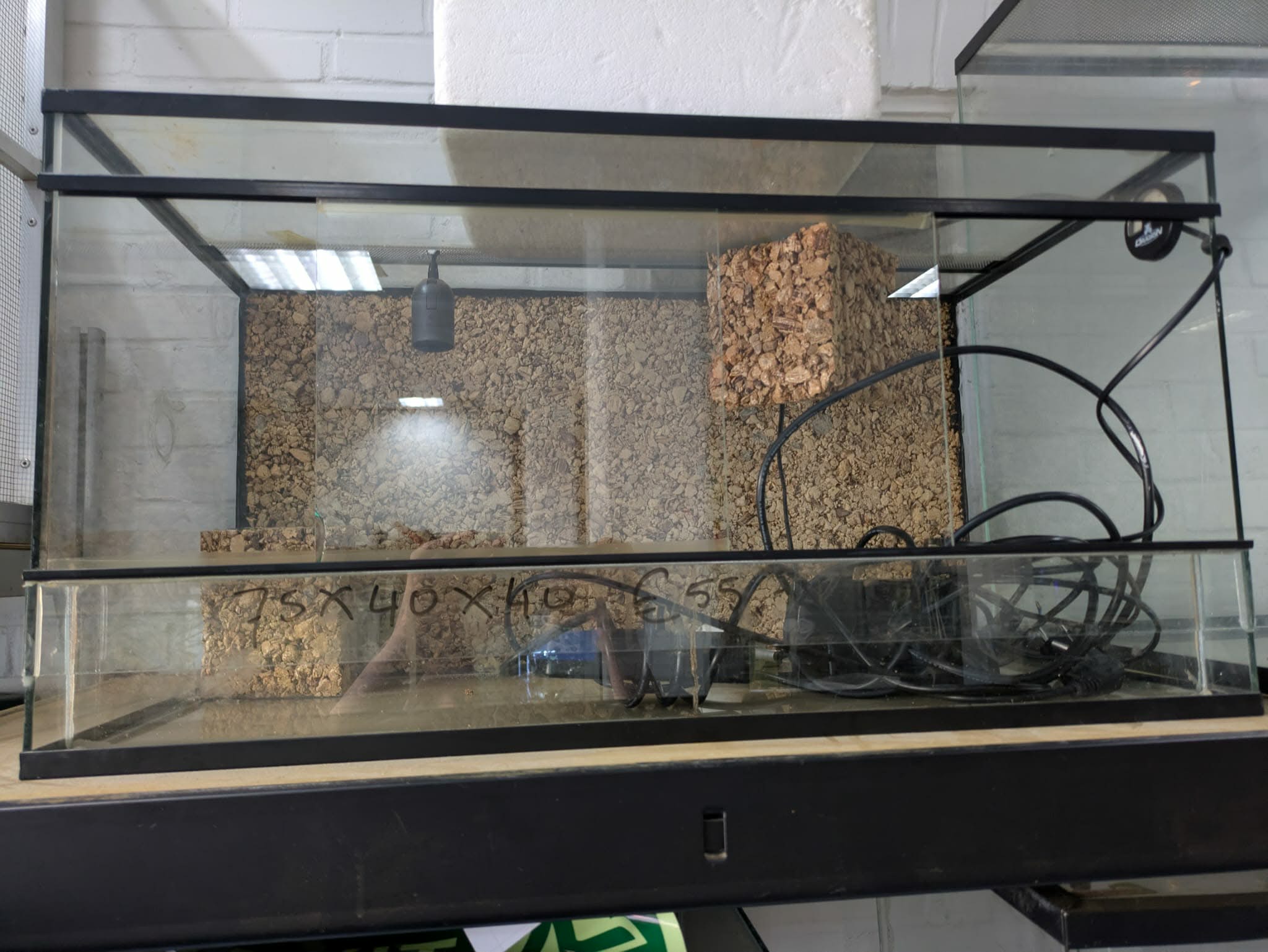 Glazen terrarium 75x40x40 cm