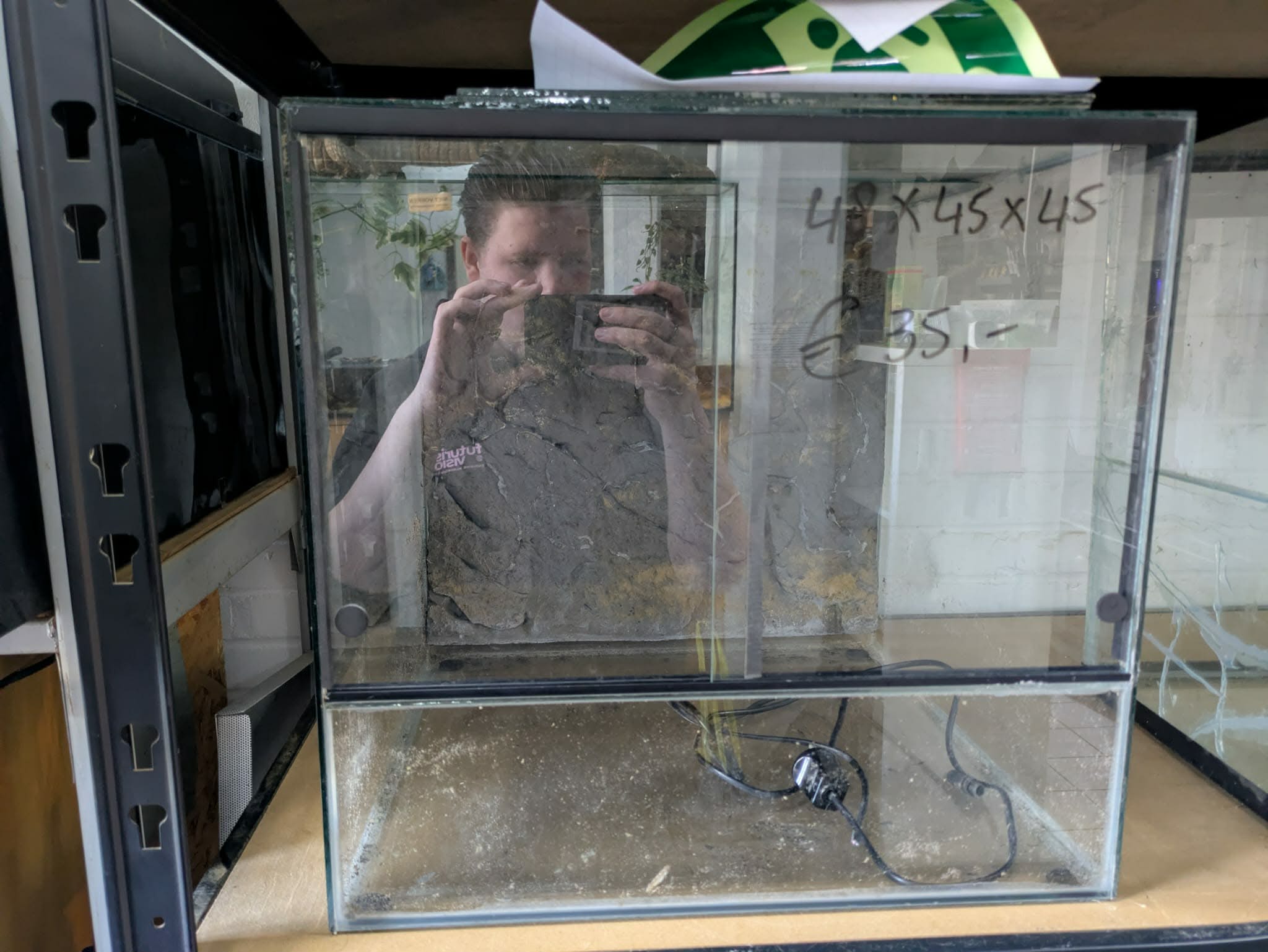 Glazen terrarium 48x45x45